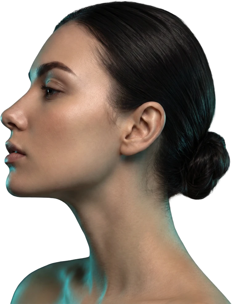 Profile of a woman with softly lit skin, representing the medical spa patients TRSC websites attract