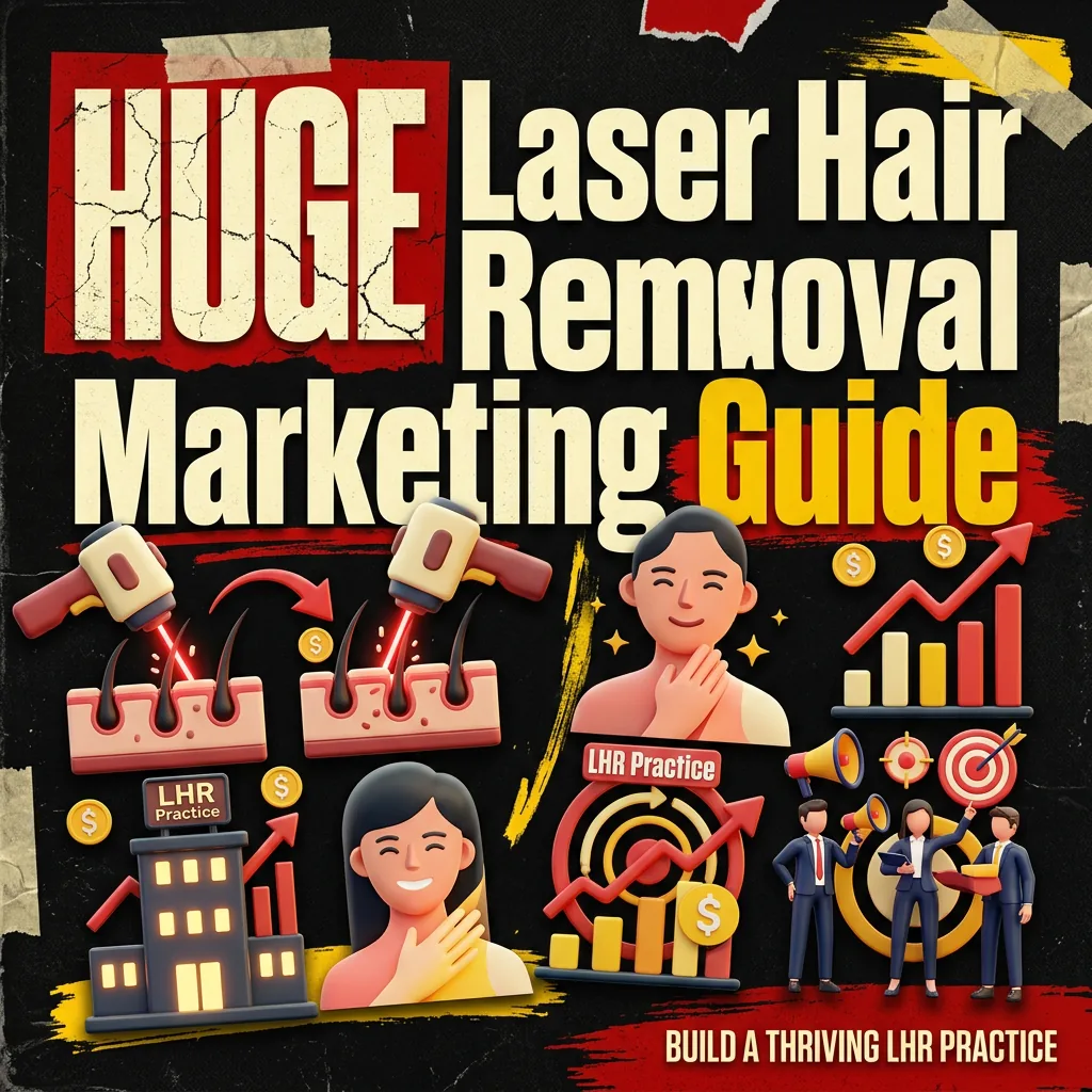 Laser Hair Removal Marketing Guide: Build a Thriving LHR Practice — vivid editorial cover from The Real Social Company.