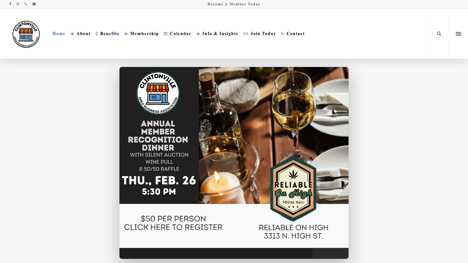 Clintonville Business Association Ohio Website Design