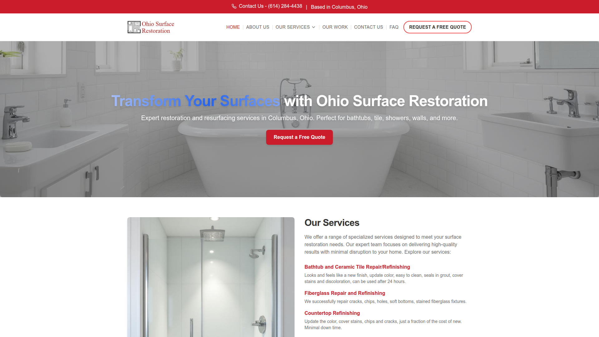 Ohio Surface Restoration Columbus Ohio Website Design