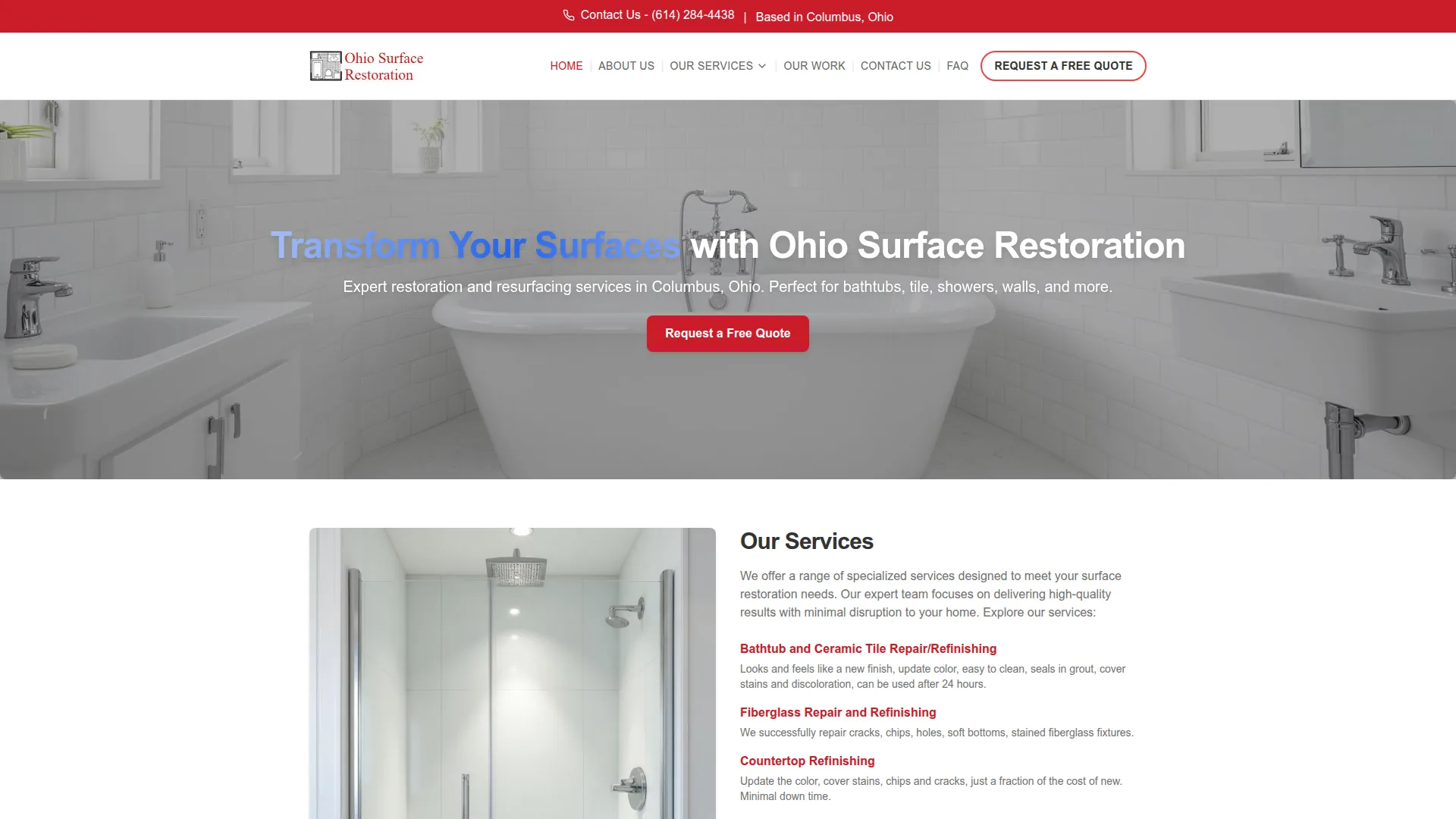 Ohio Surface Restoration Columbus Ohio AI Website Design
