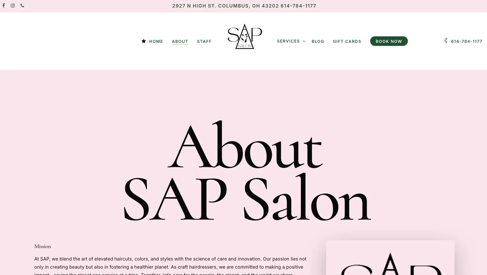 SAP Salon Columbus Ohio Hair Salon